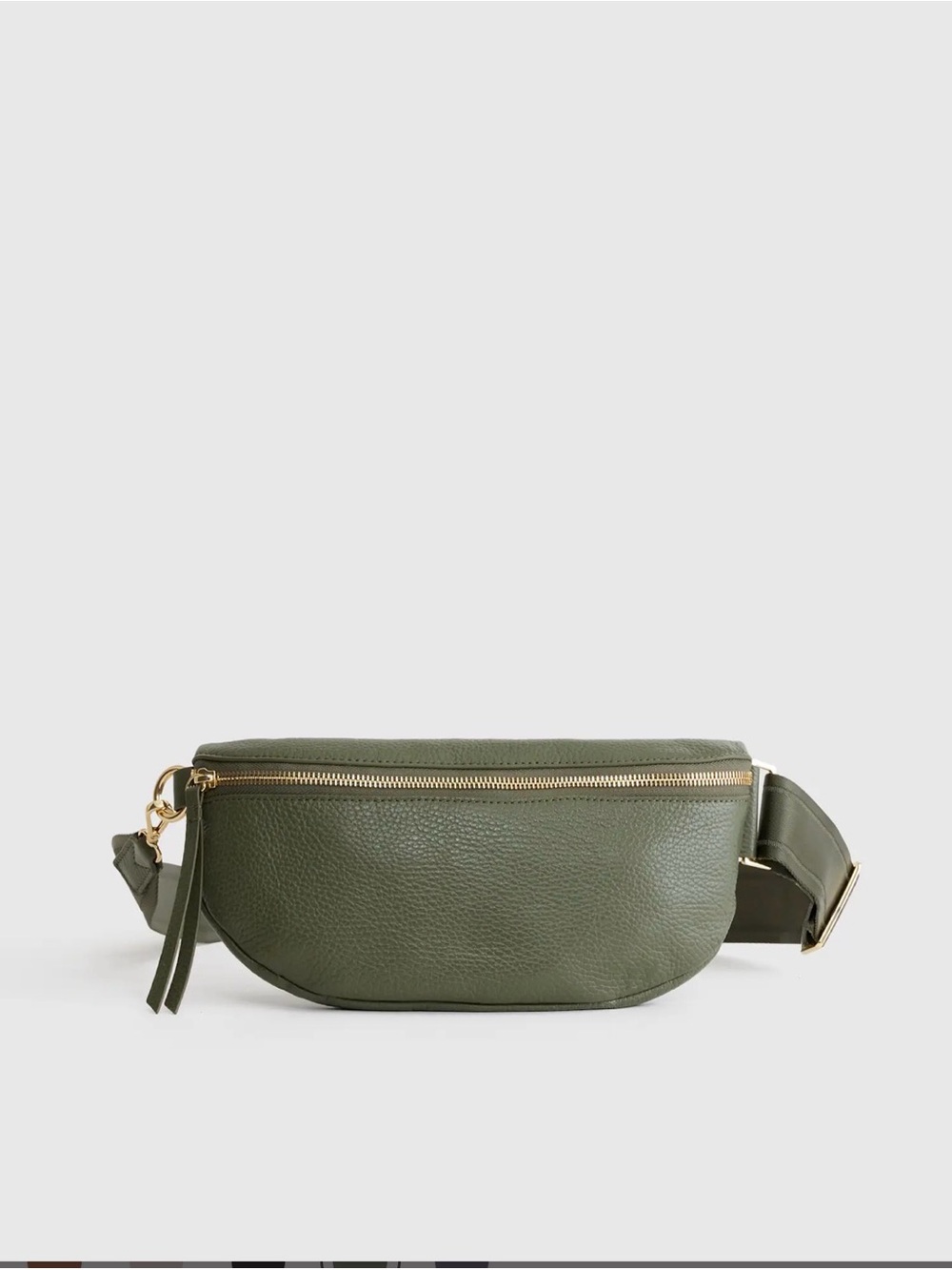 QUINCE Quinn Sling Bag, Olive Leather